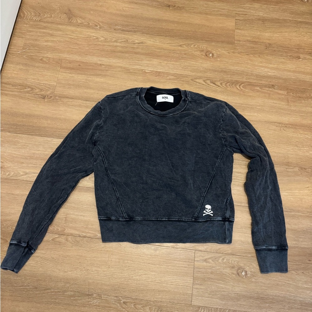 Soul Cycle Vintage Black Washed Crewneck
